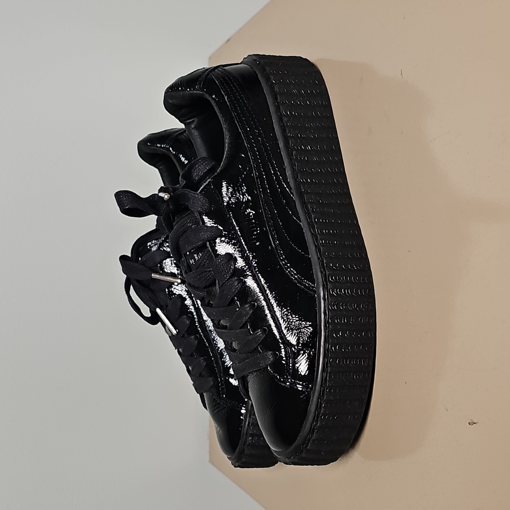 Women's Black Platform Sneakers - Picture 2 of 16